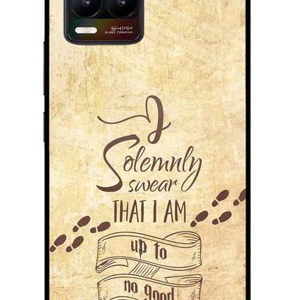 I Solemnly swear that i up to no good Realme 8/8 Pro (not 5G) Glass Case Back Cover by Casekaro