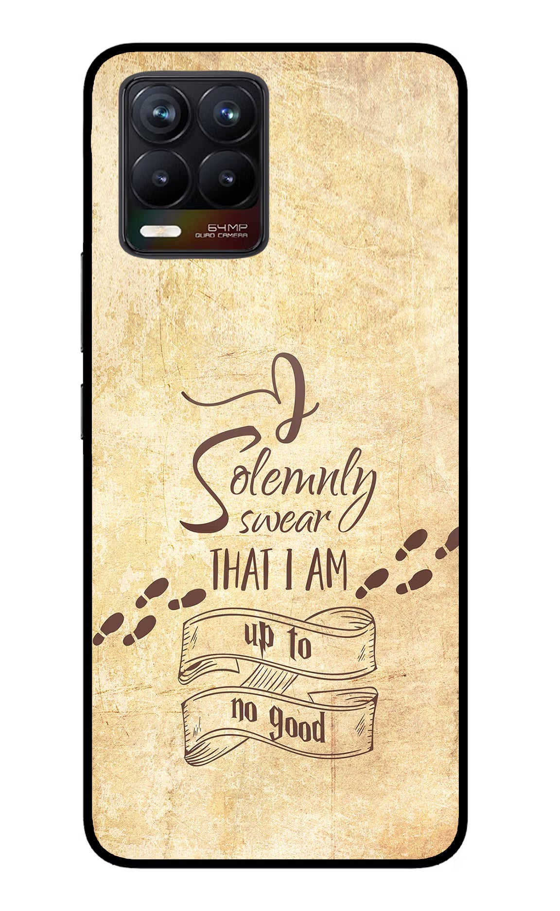 I Solemnly swear that i up to no good Realme 8/8 Pro (not 5G) Glass Case Back Cover by Casekaro