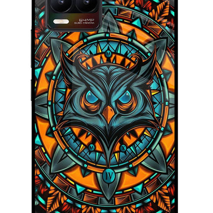 Angry Owl Art Realme 8/8 Pro (not 5G) Glass Case Back Cover by Casekaro