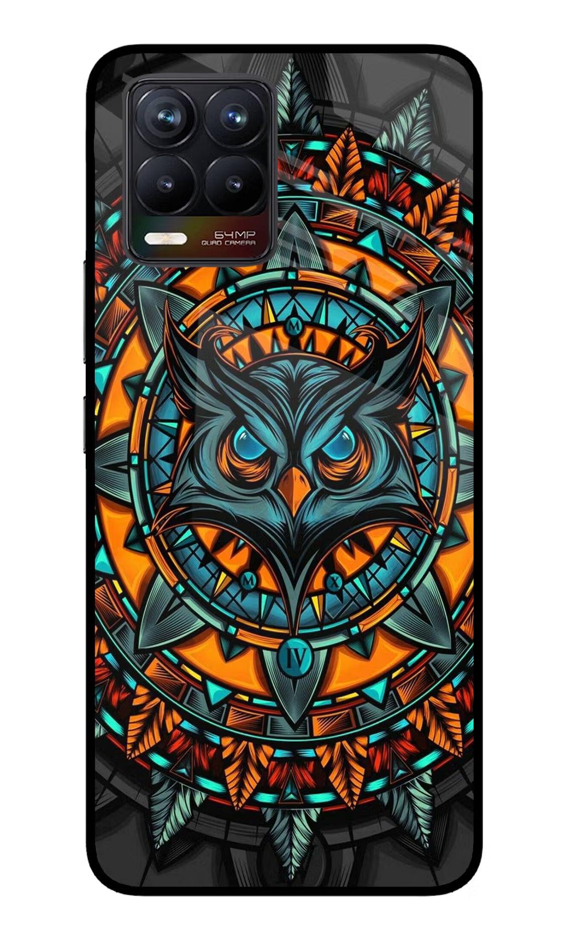 Angry Owl Art Realme 8/8 Pro (not 5G) Glass Case Back Cover by Casekaro