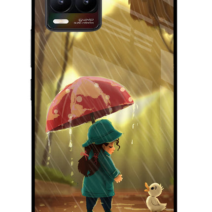 Rainy Day Realme 8/8 Pro (not 5G) Glass Case Back Cover by Casekaro