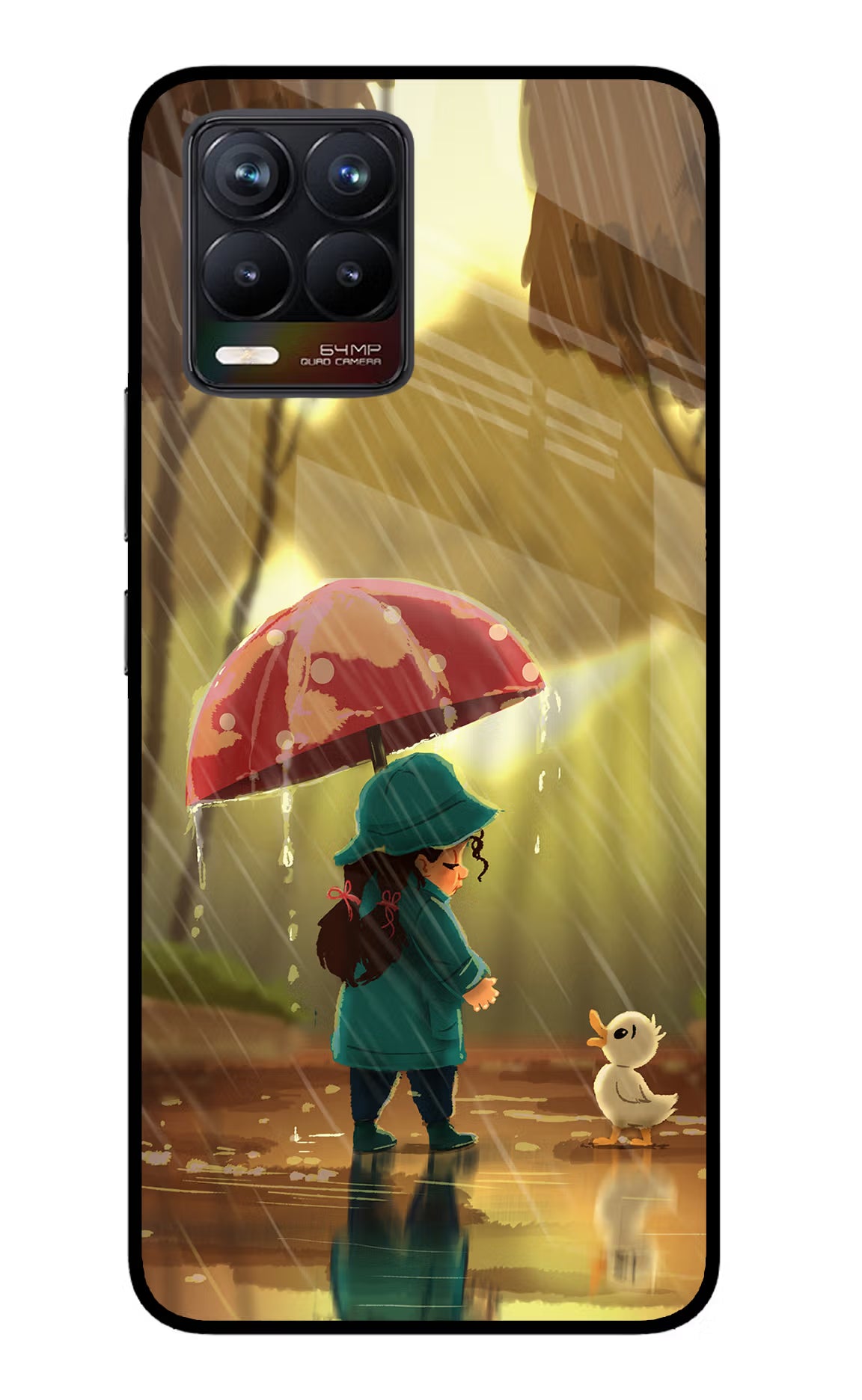 Rainy Day Realme 8/8 Pro (not 5G) Glass Case Back Cover by Casekaro