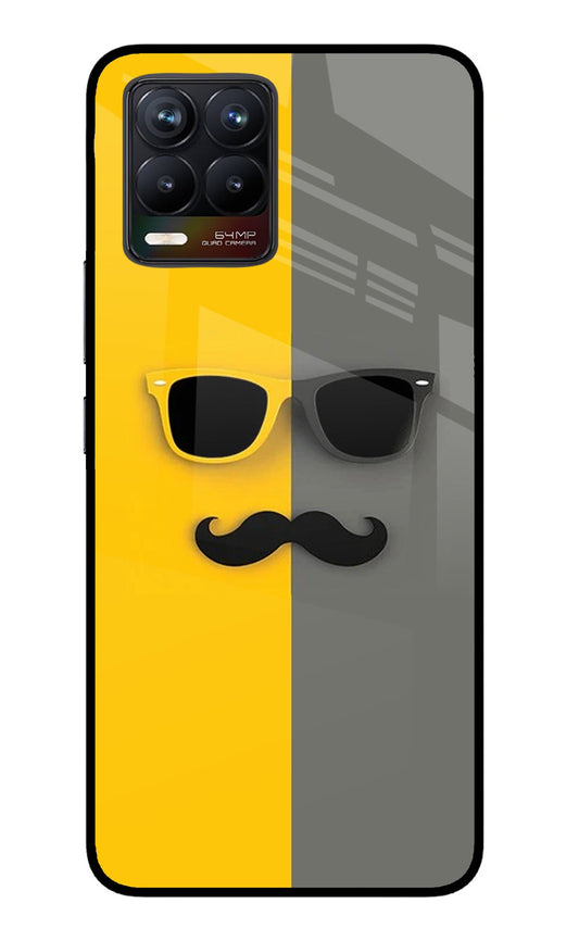 Sunglasses with Mustache Realme 8/8 Pro (not 5G) Glass Case