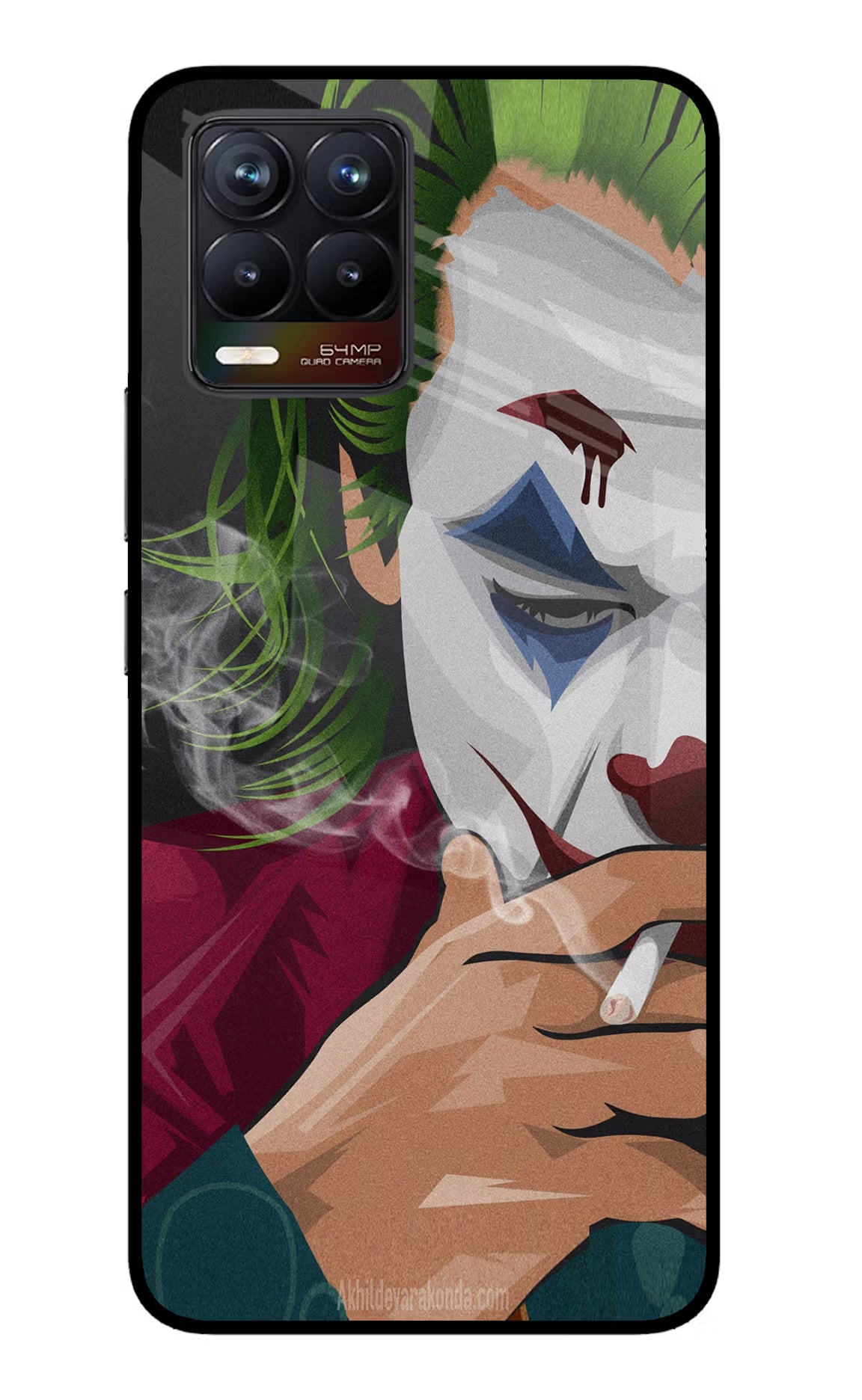 Joker Smoking Realme 8/8 Pro (not 5G) Glass Case Back Cover by Casekaro