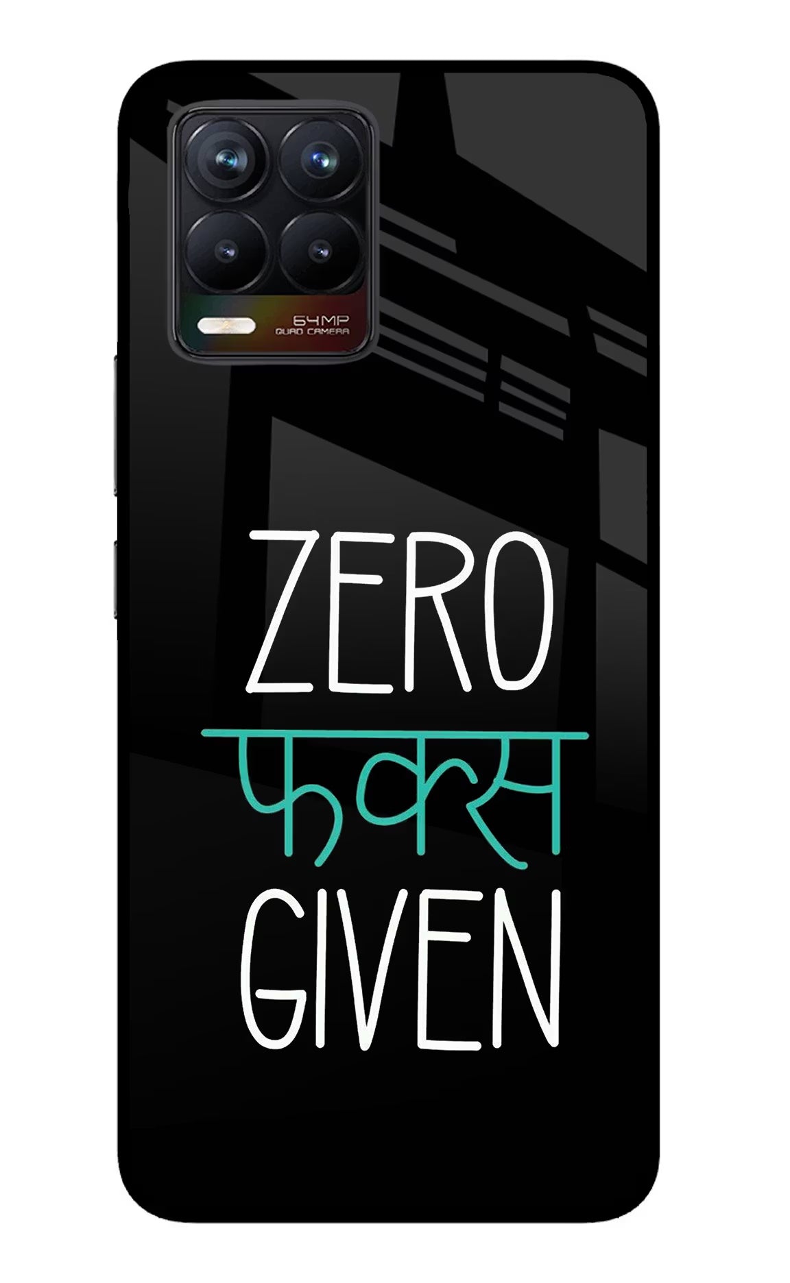Zero Fucks Given Realme 8/8 Pro (not 5G) Glass Case Back Cover by Casekaro