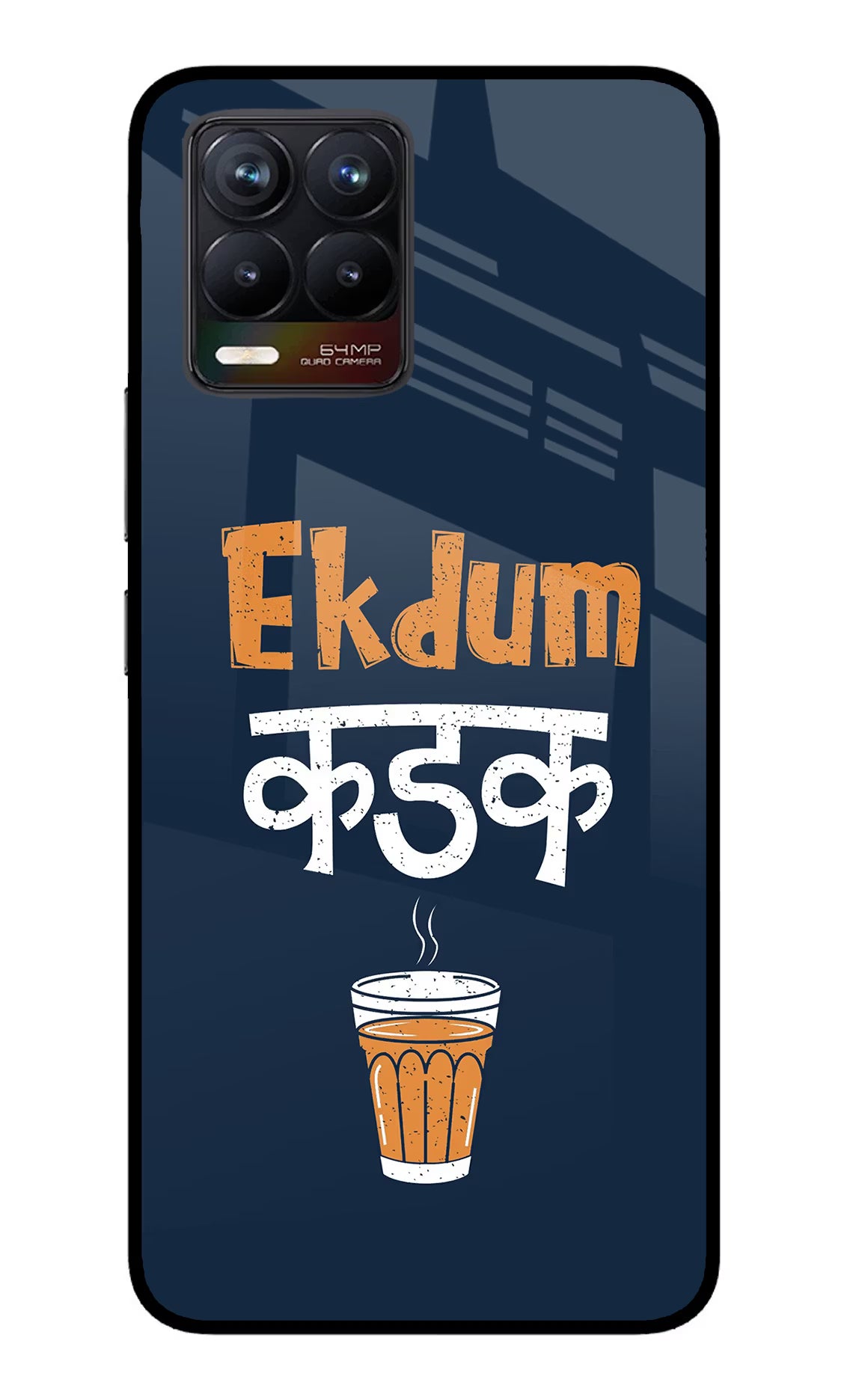 Ekdum Kadak Chai Realme 8/8 Pro (not 5G) Glass Case Back Cover by Casekaro