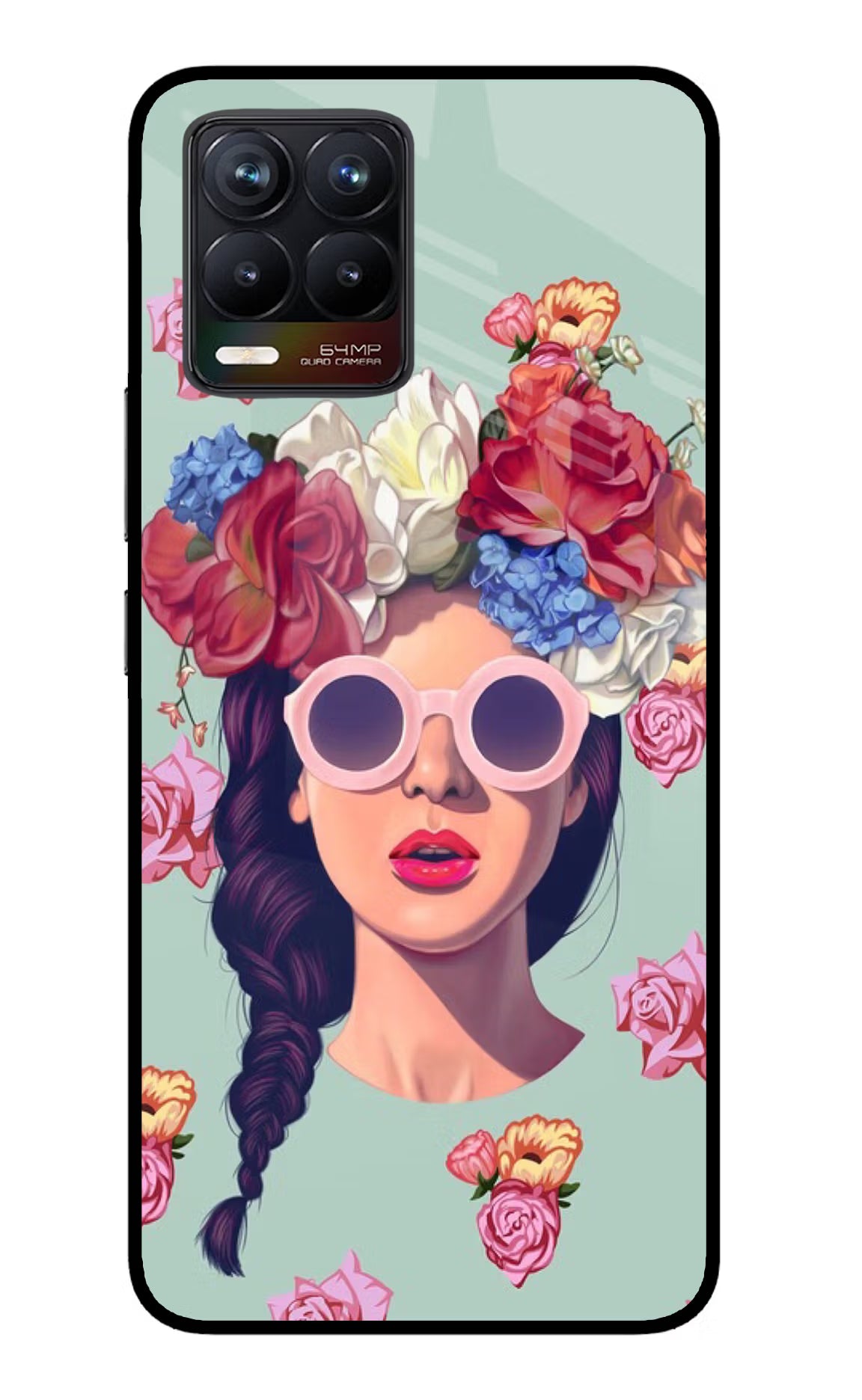 Pretty Girl Realme 8/8 Pro (not 5G) Glass Case Back Cover by Casekaro