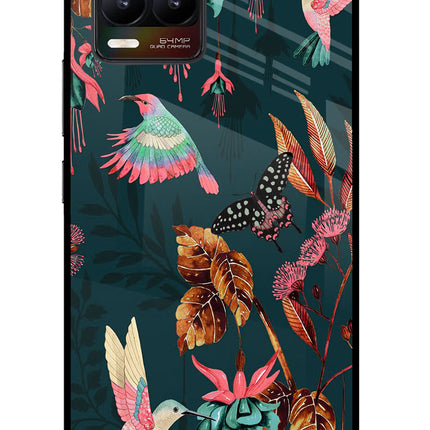 Birds Realme 8/8 Pro (not 5G) Glass Case Back Cover by Casekaro