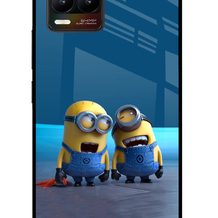 Minion Laughing Realme 8/8 Pro (not 5G) Glass Case Back Cover by Casekaro