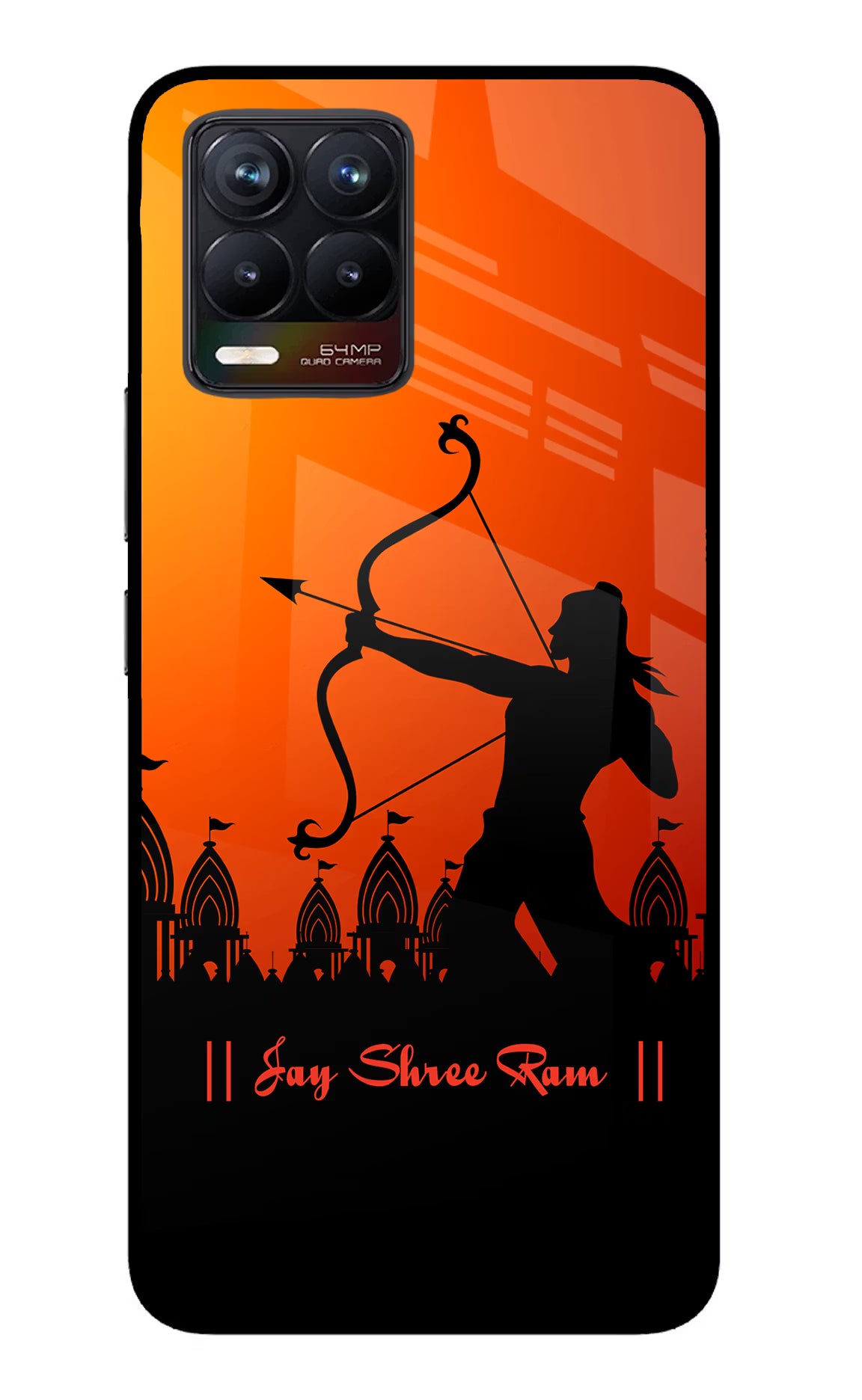 Lord Ram - 4 Realme 8/8 Pro (not 5G) Glass Case Back Cover by Casekaro