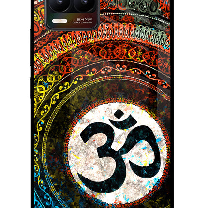 Om Cultural Realme 8/8 Pro (not 5G) Glass Case Back Cover by Casekaro