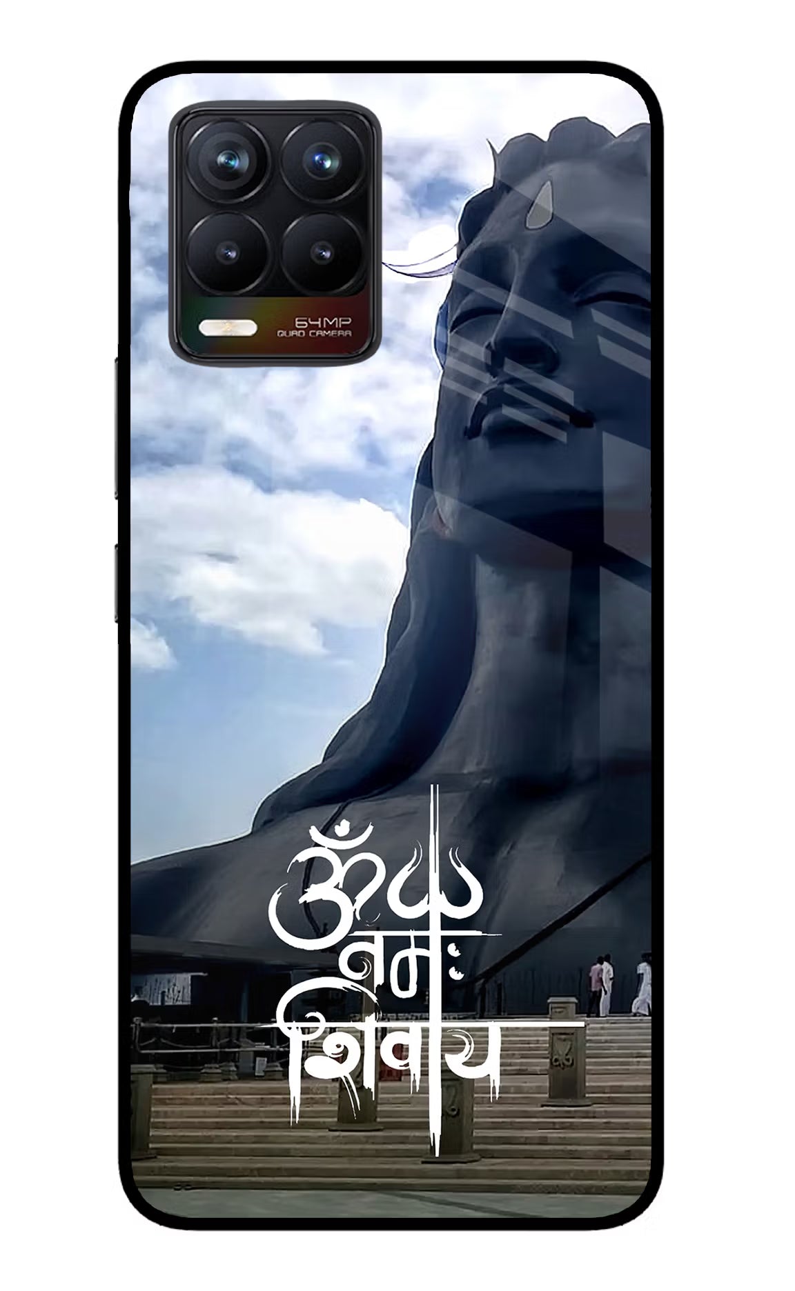 Om Namah Shivay Realme 8/8 Pro (not 5G) Glass Case Back Cover by Casekaro
