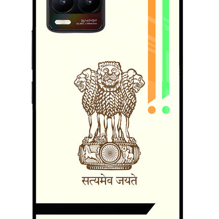 Satyamev Jayate Brown Logo Realme 8/8 Pro (not 5G) Glass Case