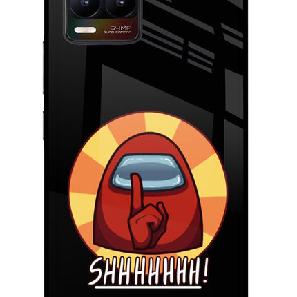Among Us Shhh! Realme 8/8 Pro (not 5G) Glass Case Back Cover by Casekaro