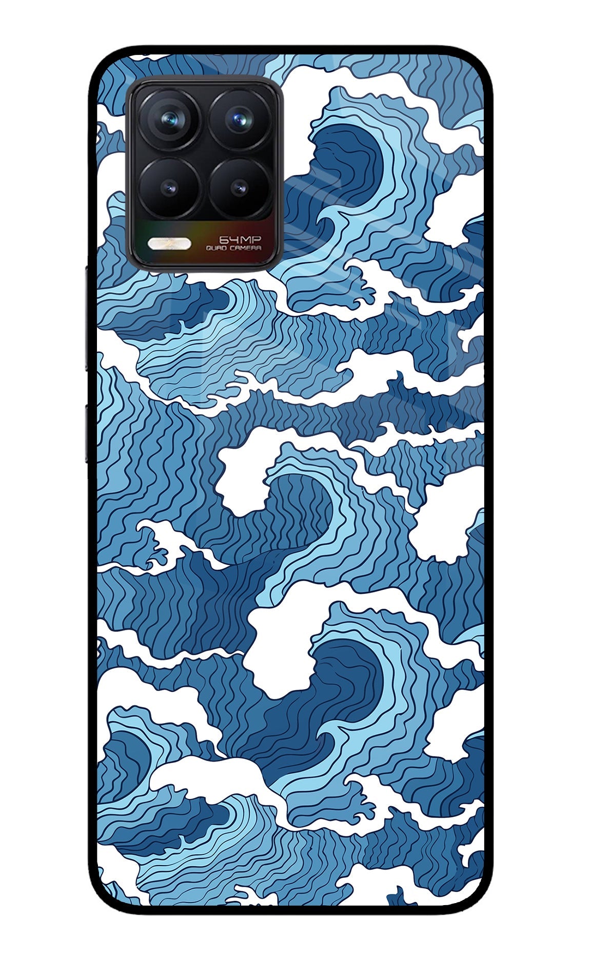 Blue Waves Realme 8/8 Pro (not 5G) Glass Case