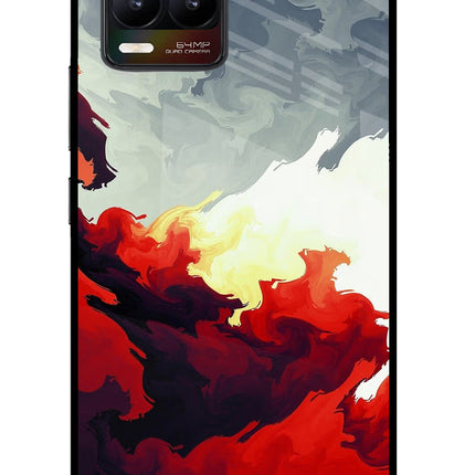 Fire Cloud Realme 8/8 Pro (not 5G) Glass Case Back Cover by Casekaro