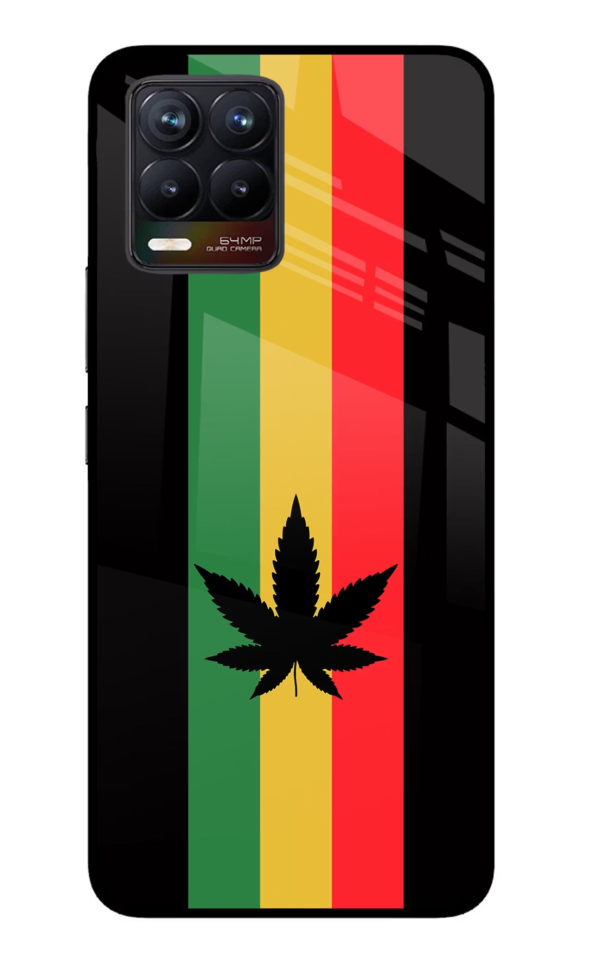 Weed Flag Realme 8/8 Pro (not 5G) Glass Case Back Cover by Casekaro