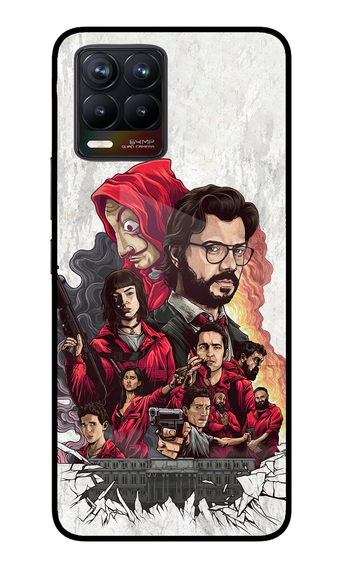 Money Heist Artwork Realme 8/8 Pro (not 5G) Glass Case