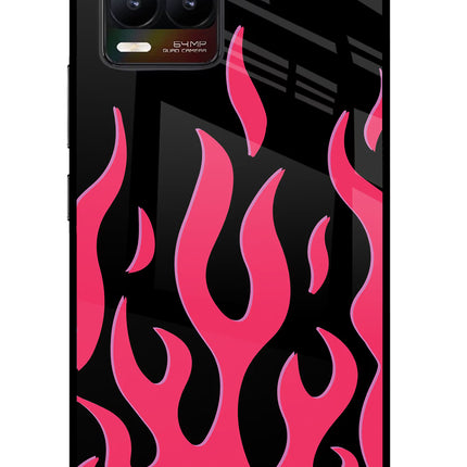 Fire Flames Realme 8/8 Pro (not 5G) Glass Case Back Cover by Casekaro