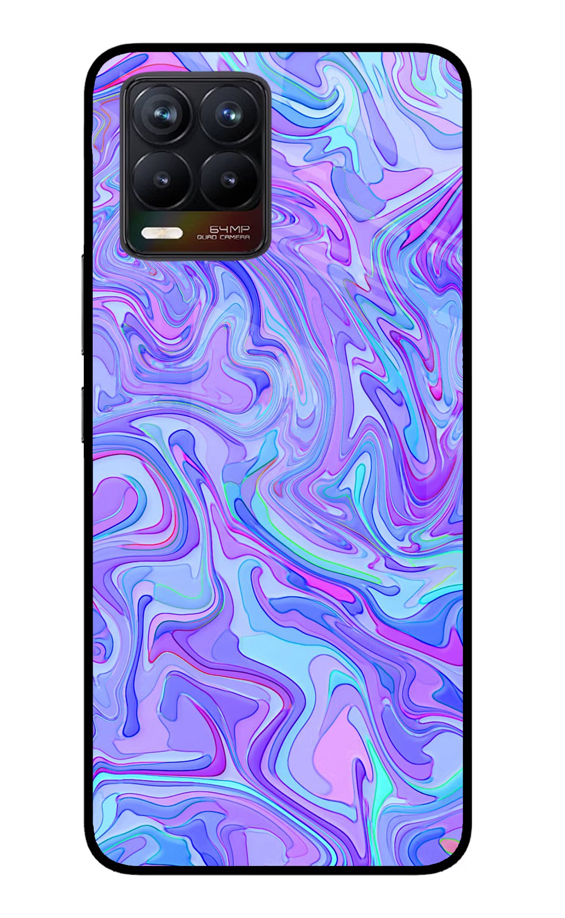 Glitter Realme 8/8 Pro (not 5G) Glass Case Back Cover by Casekaro