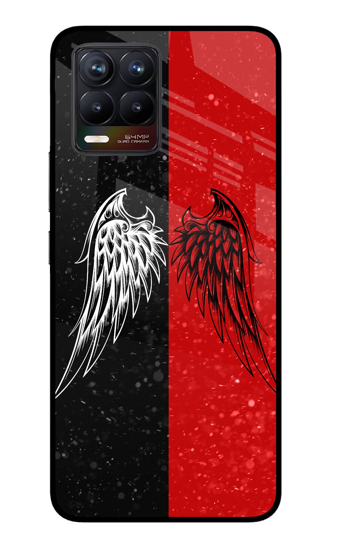 Wings Realme 8/8 Pro (not 5G) Glass Case Back Cover by Casekaro