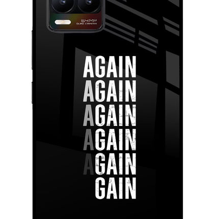 Again Again Gain Realme 8/8 Pro (not 5G) Glass Case Back Cover by Casekaro