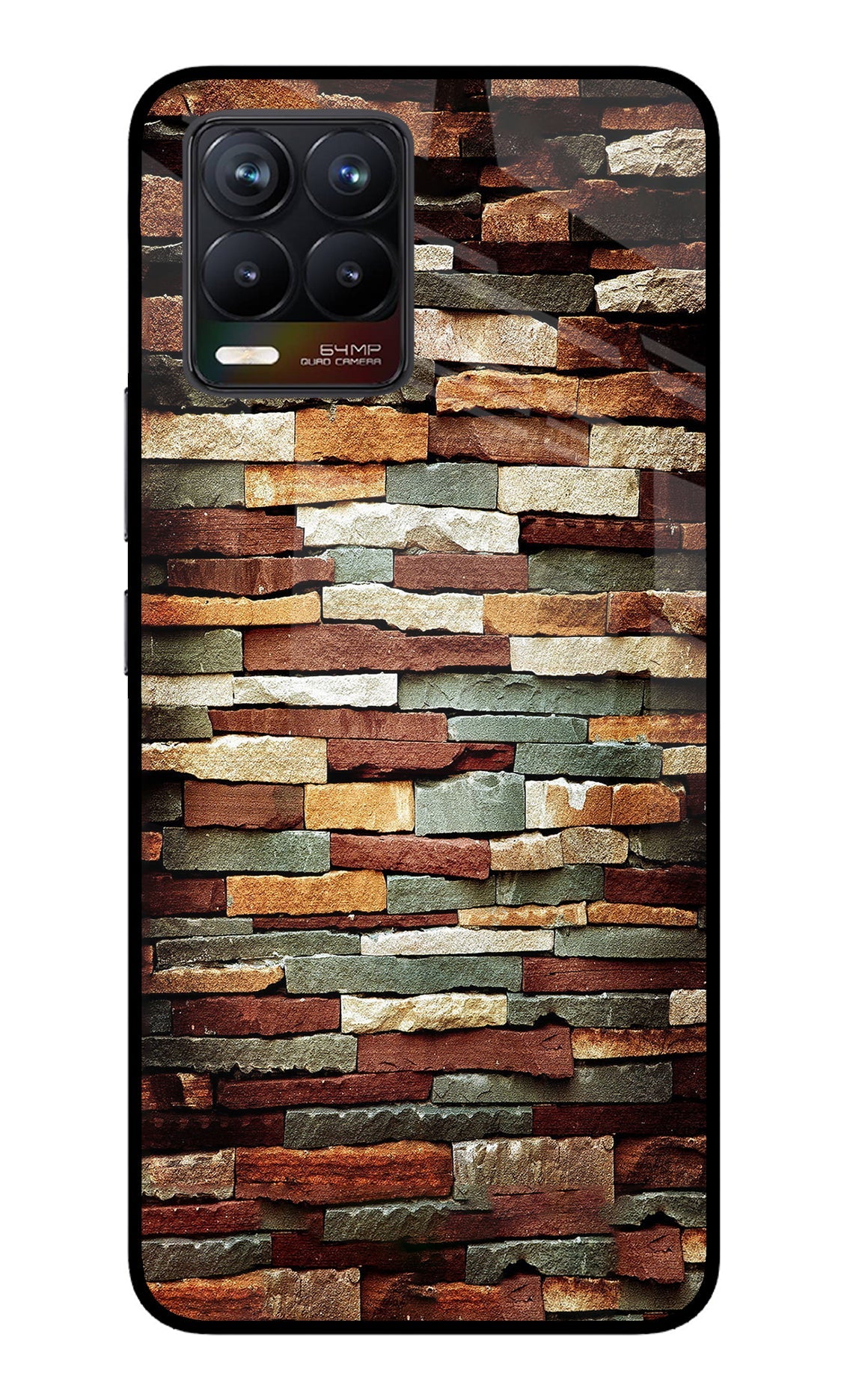 Bricks Pattern Realme 8/8 Pro (not 5G) Glass Case
