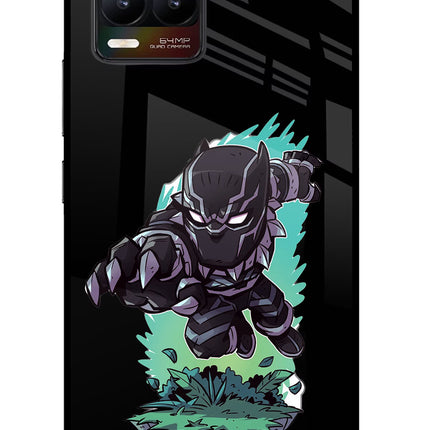 Black Panther Realme 8/8 Pro (not 5G) Glass Case Back Cover by Casekaro