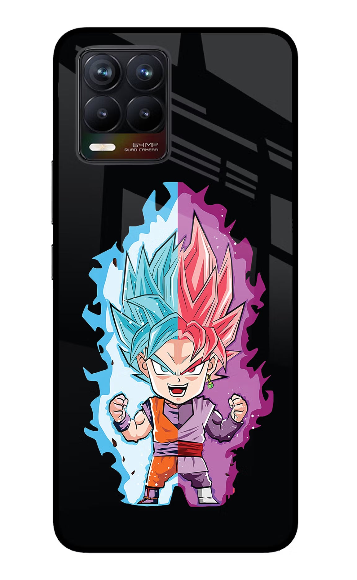 Chota Goku Realme 8/8 Pro (not 5G) Glass Case Back Cover by Casekaro