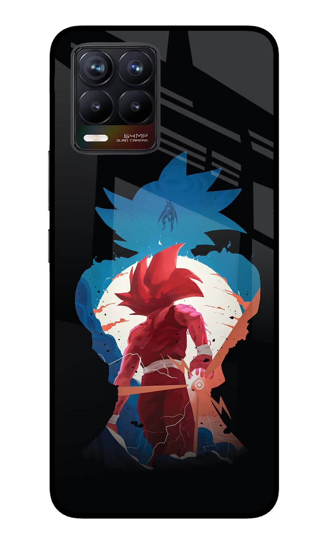 Goku Realme 8/8 Pro (not 5G) Glass Case Back Cover by Casekaro
