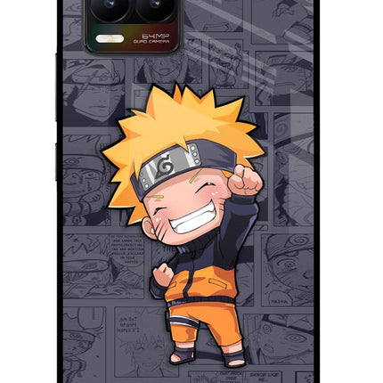 Chota Naruto Realme 8/8 Pro (not 5G) Glass Case Back Cover by Casekaro