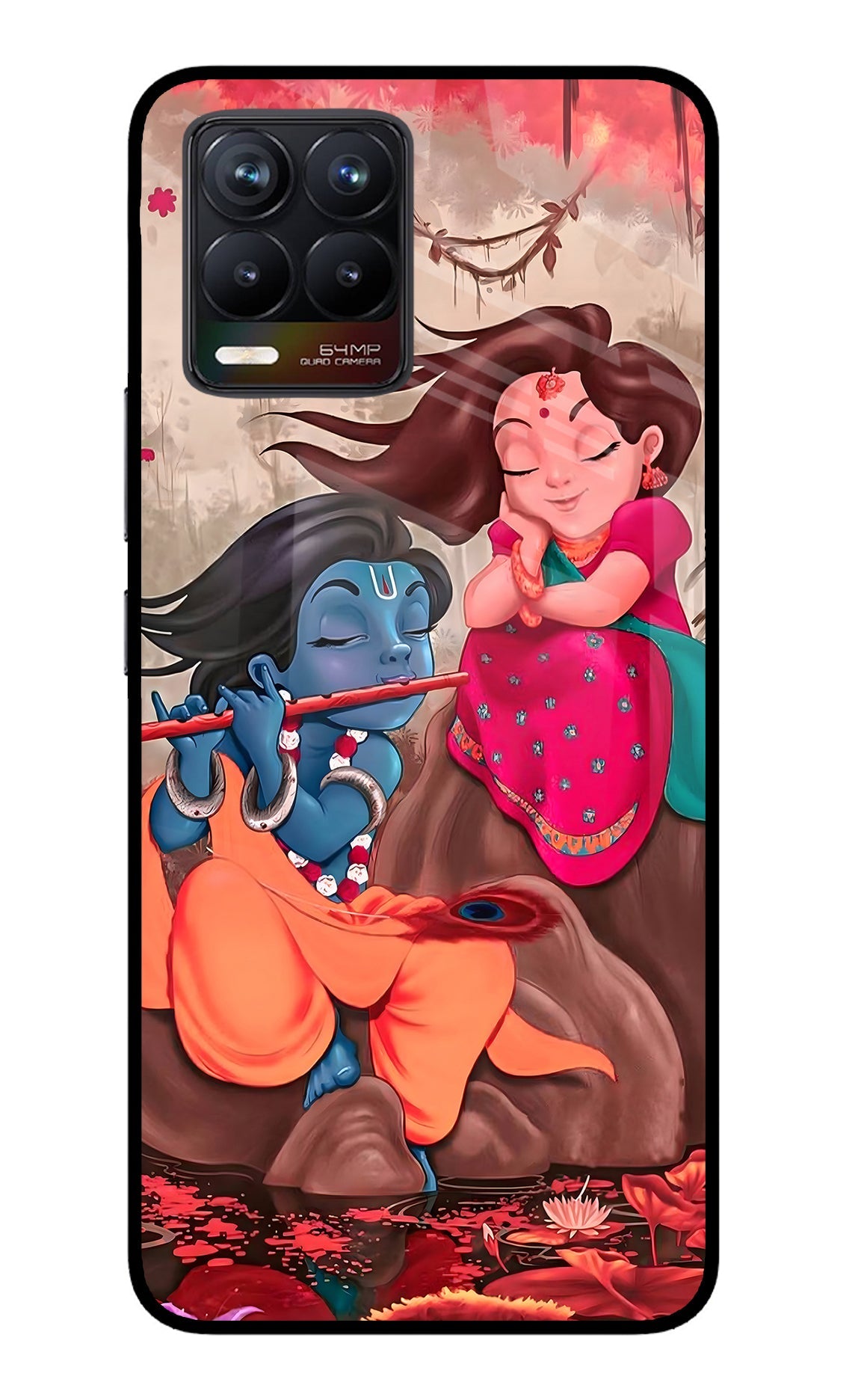 Radhe Krishna Realme 8/8 Pro (not 5G) Glass Case