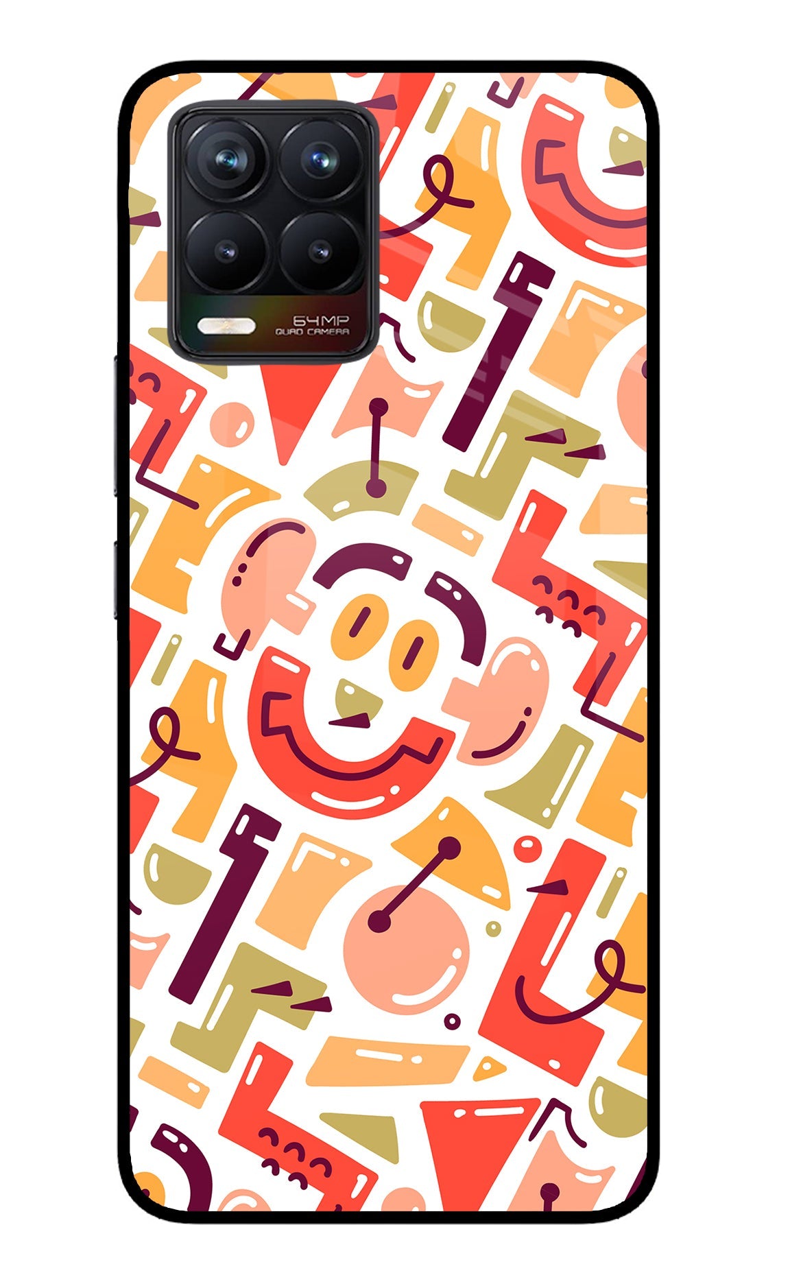 Doodle Pattern Realme 8/8 Pro (not 5G) Glass Case