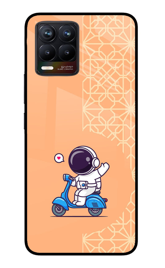 Cute Astronaut Riding Realme 8/8 Pro (not 5G) Glass Case