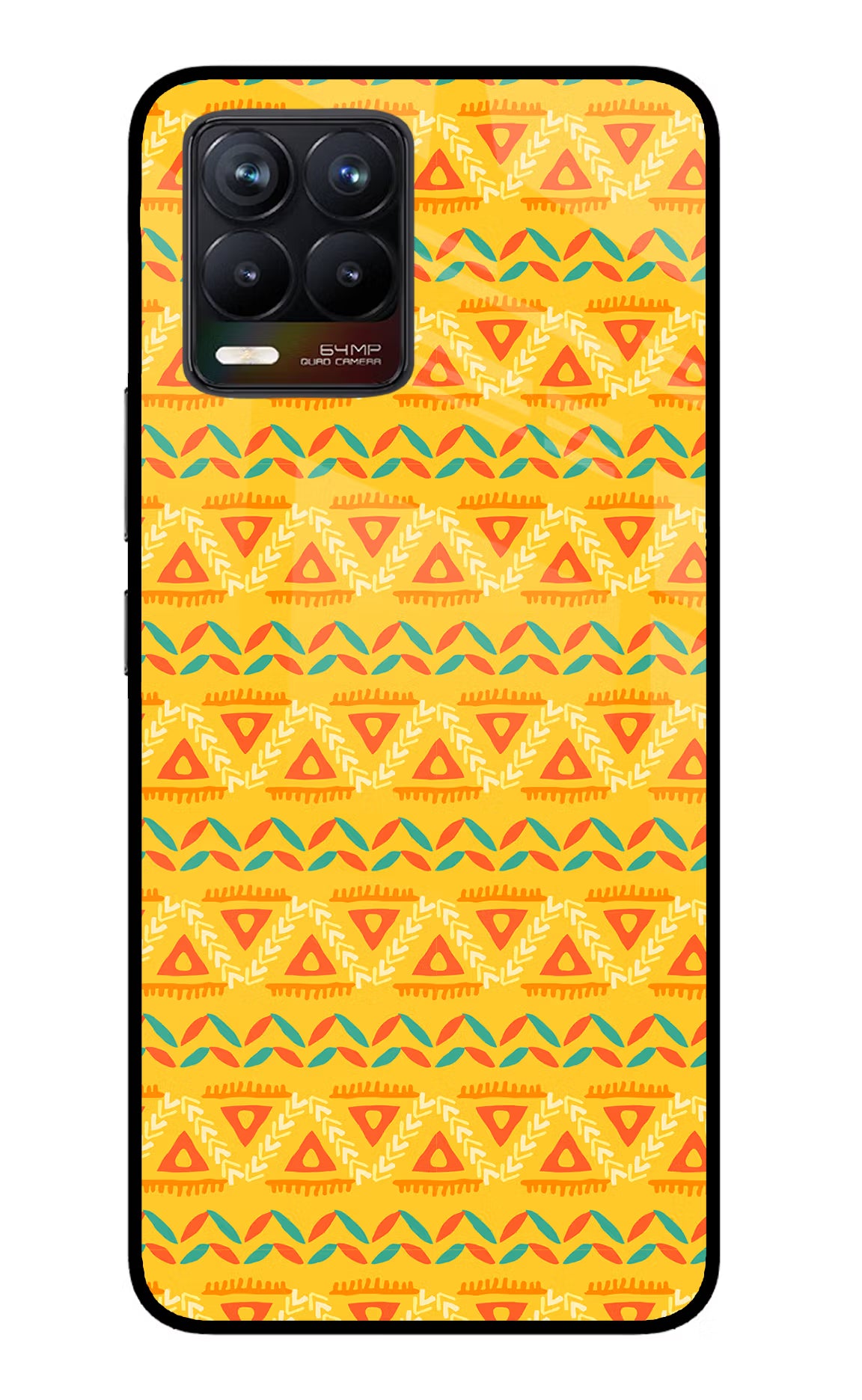 Tribal Pattern Realme 8/8 Pro (not 5G) Glass Case Back Cover by Casekaro