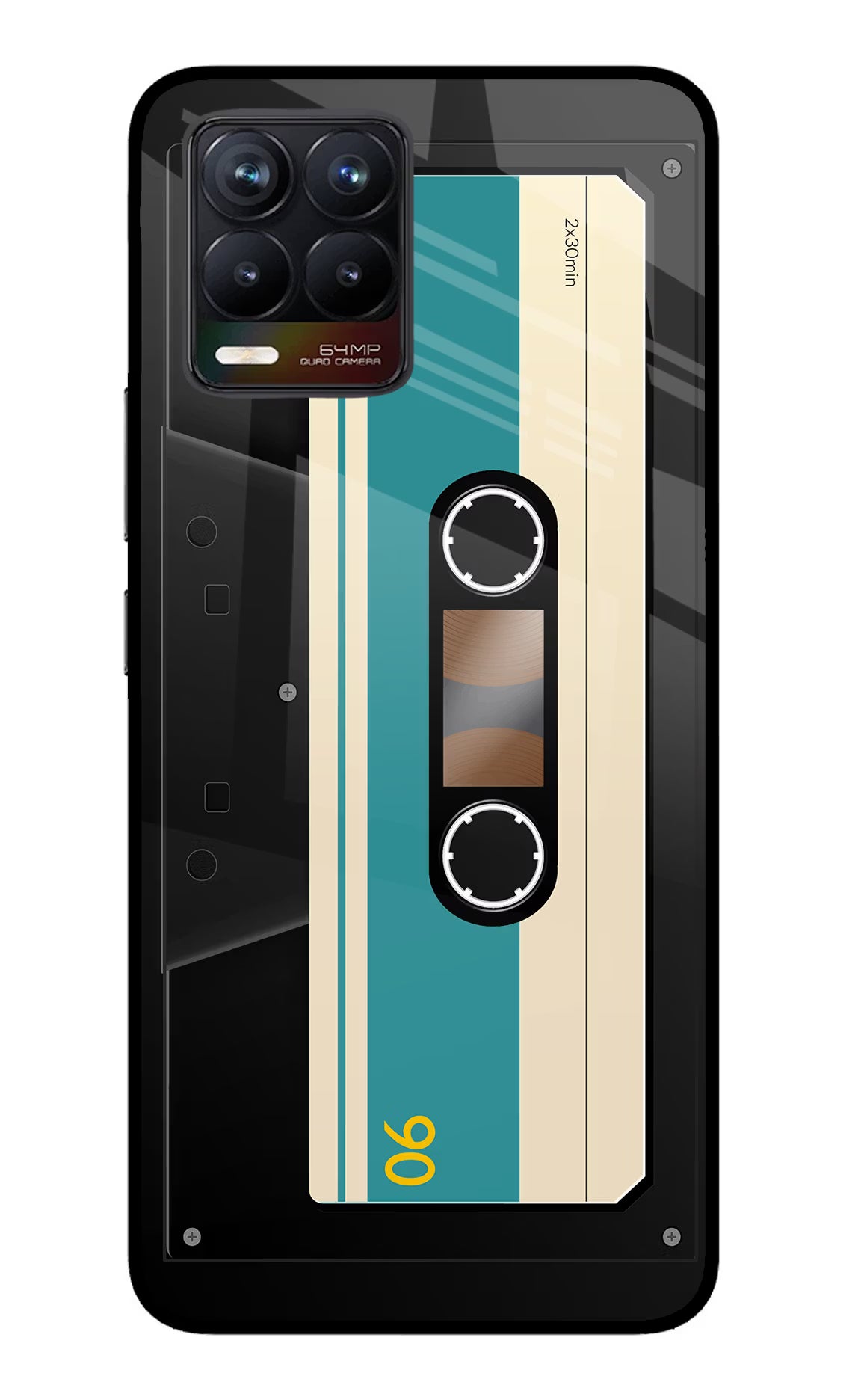 Cassette Realme 8/8 Pro (not 5G) Glass Case Back Cover by Casekaro