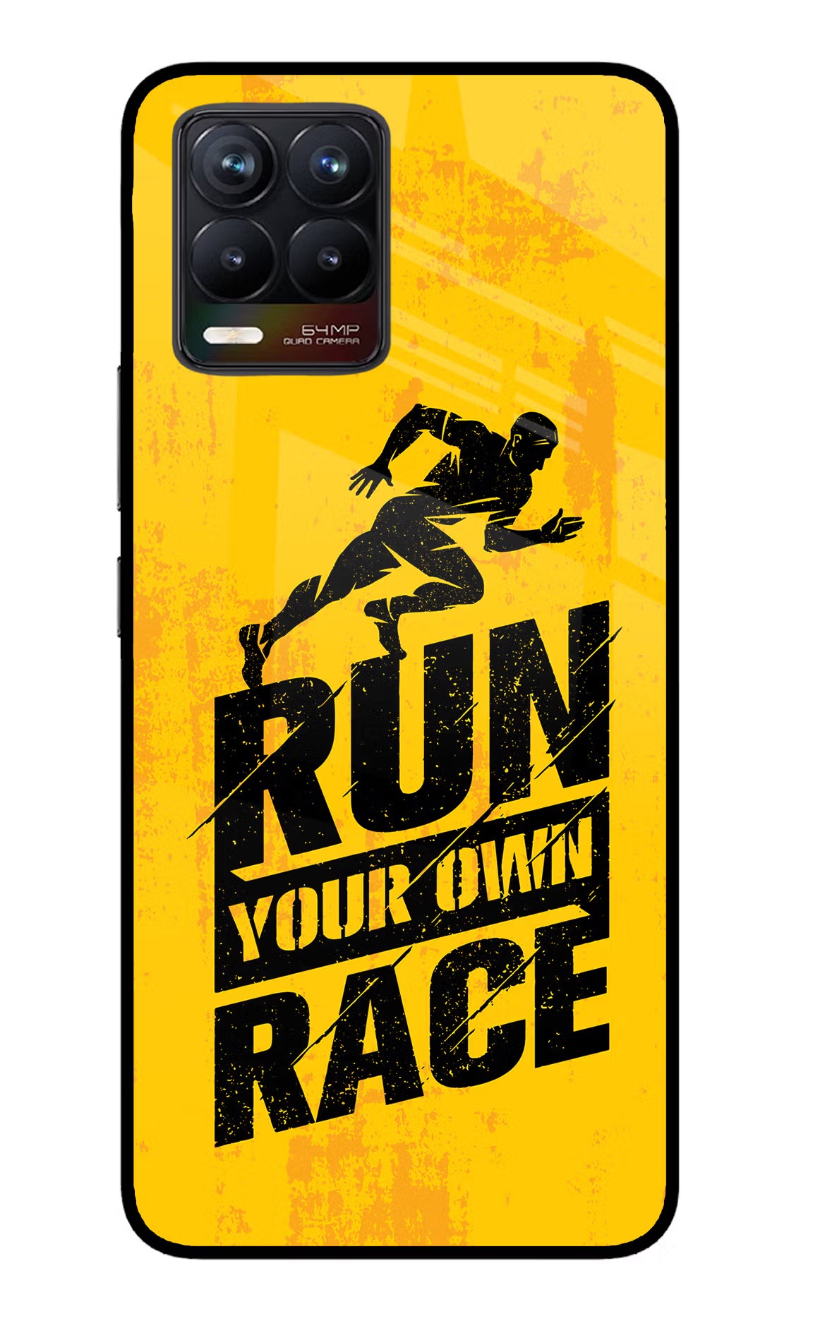 Run Your Own Race Realme 8/8 Pro (not 5G) Glass Case Back Cover by Casekaro