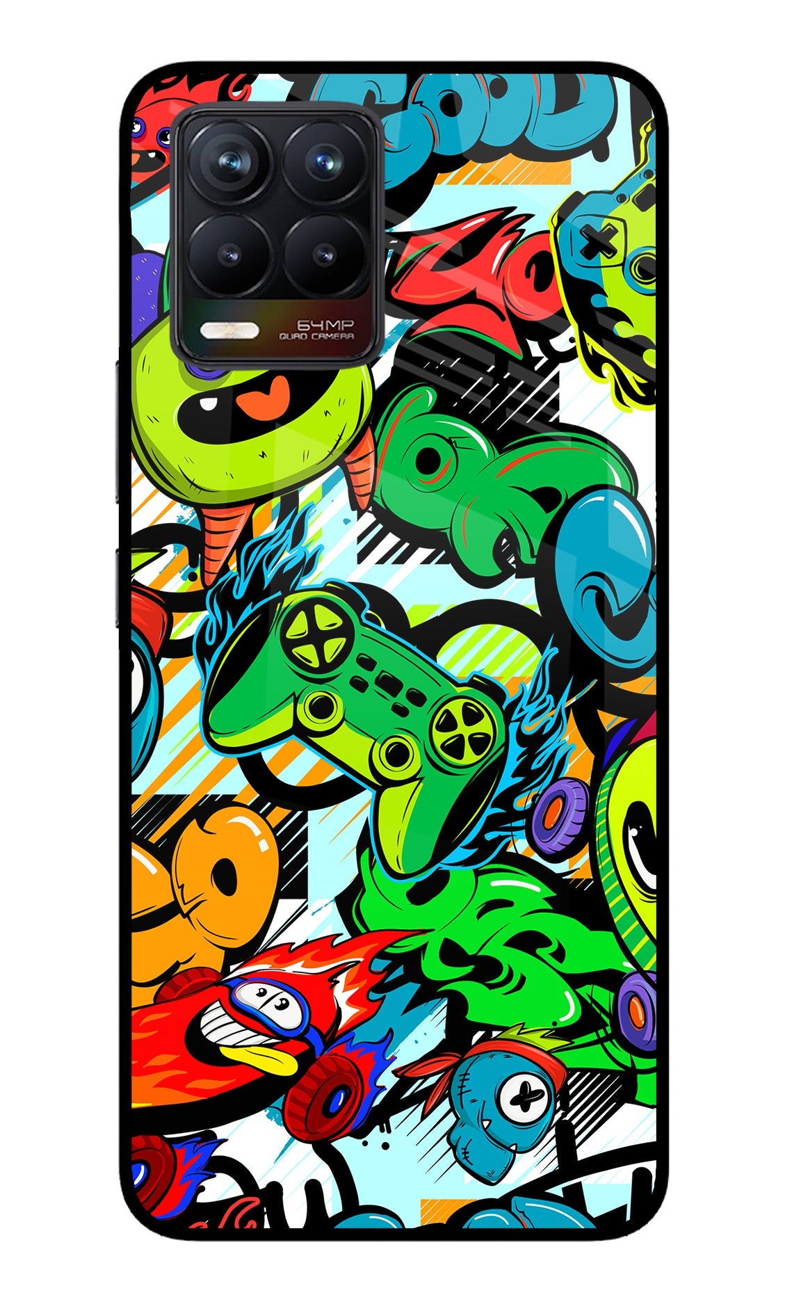Game Doodle Realme 8/8 Pro (not 5G) Glass Case
