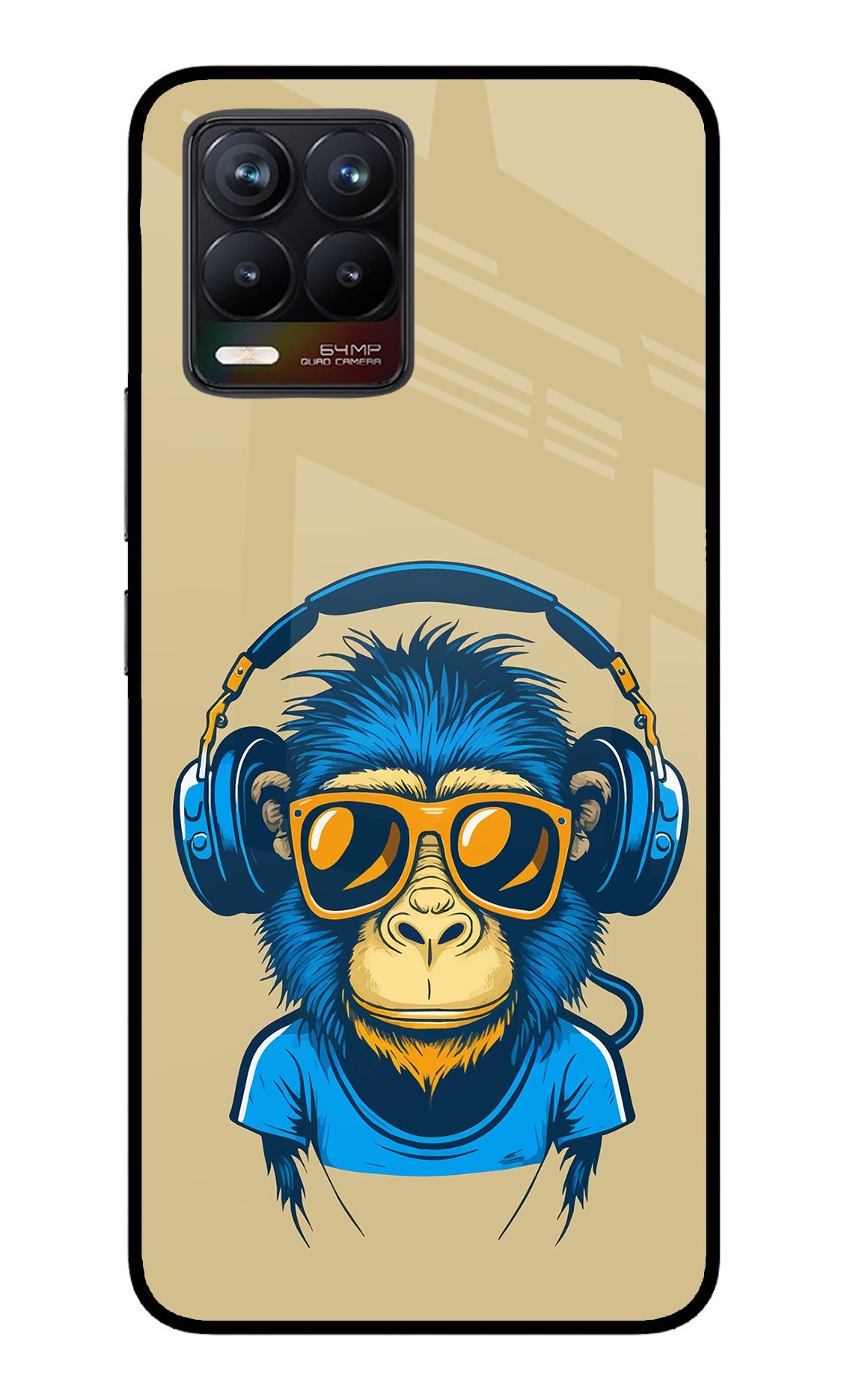 Monkey Headphone Realme 8/8 Pro (not 5G) Glass Case