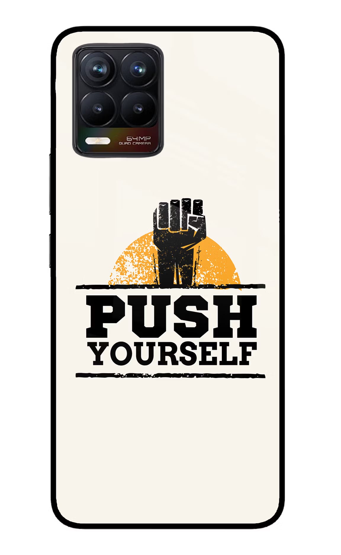 Push Yourself Realme 8/8 Pro (not 5G) Glass Case Back Cover by Casekaro