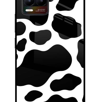 Cow Spots Realme 8/8 Pro (not 5G) Glass Case Back Cover by Casekaro
