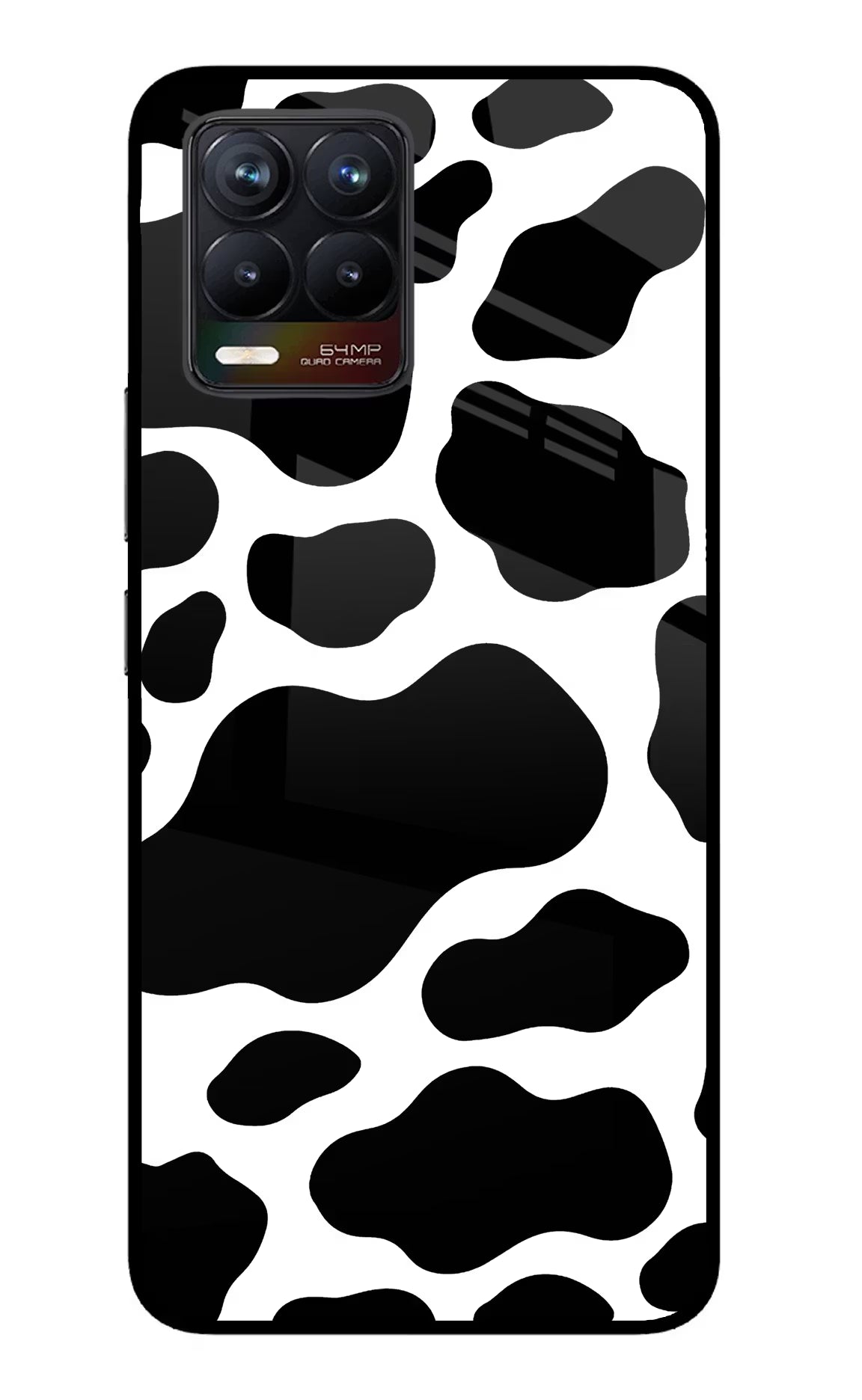 Cow Spots Realme 8/8 Pro (not 5G) Glass Case Back Cover by Casekaro
