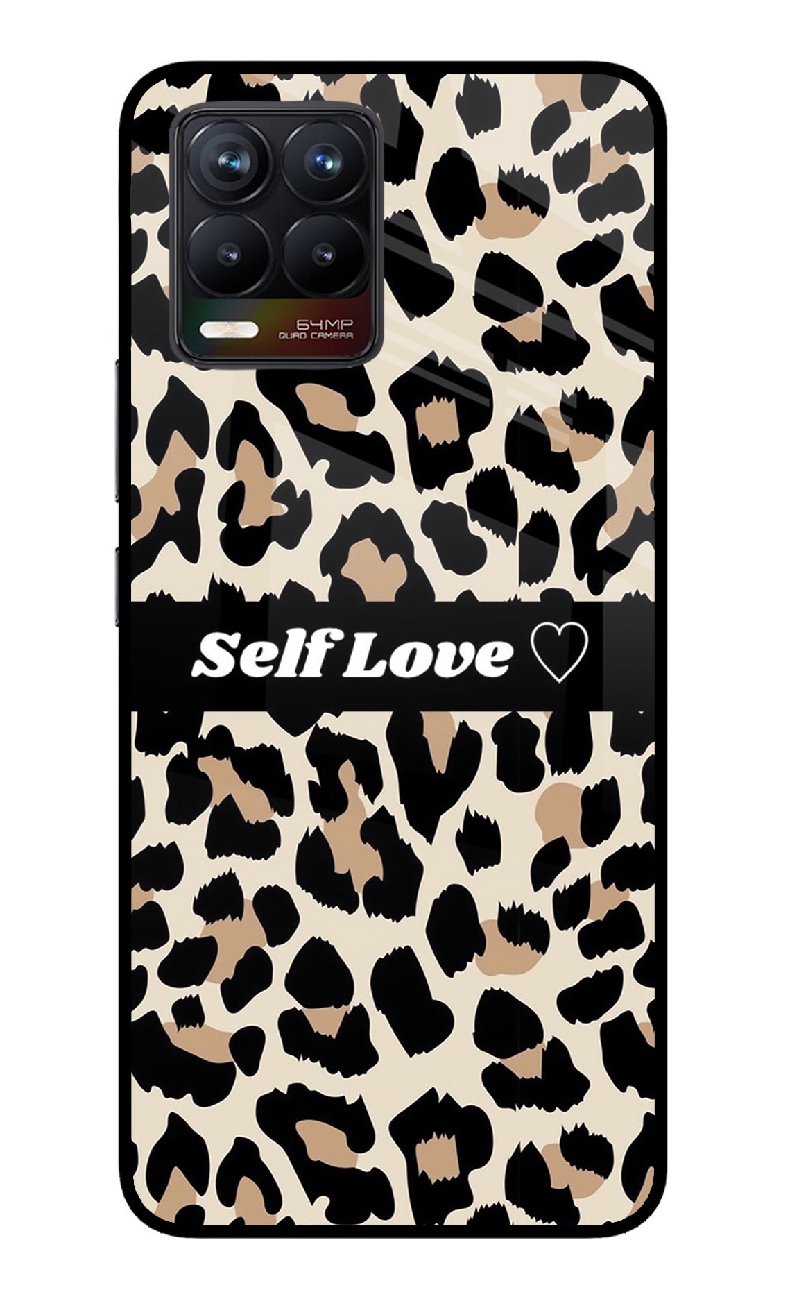 Leopard Print Self Love Realme 8/8 Pro (not 5G) Glass Case