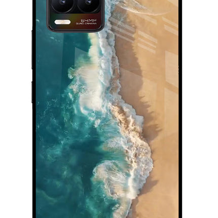 Ocean Beach Realme 8/8 Pro (not 5G) Glass Case Back Cover by Casekaro