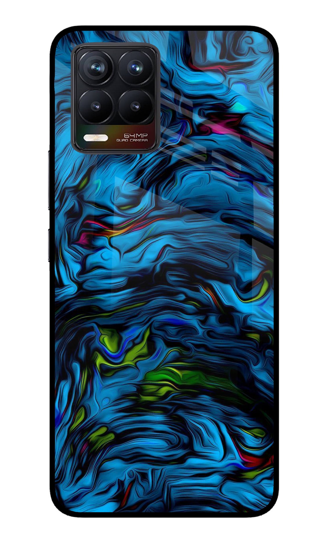 Dark Blue Abstract Realme 8/8 Pro (not 5G) Glass Case