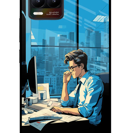 Focused Hustler (AI Generated) Realme 8/8 Pro (not 5G) Glass Case