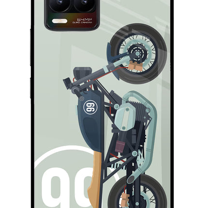 Classic Cafe Racer 99 Realme 8/8 Pro (not 5G) Glass Case Back Cover by Casekaro