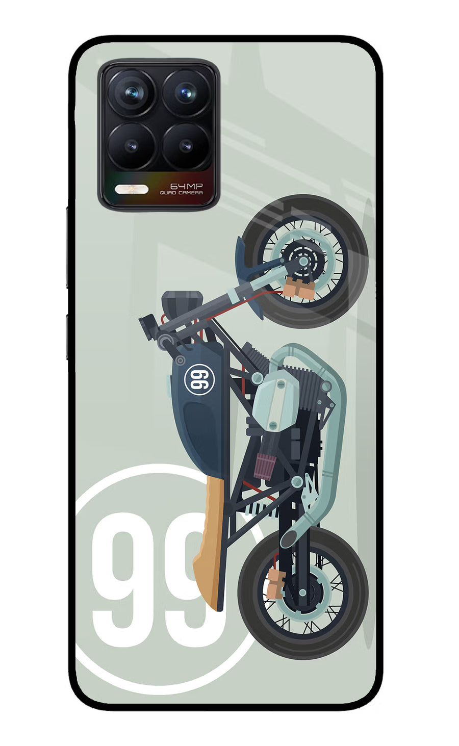 Classic Cafe Racer 99 Realme 8/8 Pro (not 5G) Back Cover, Glass case