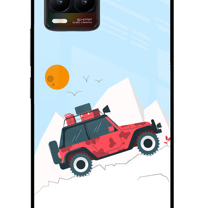 Mountain Trail Beast Realme 8/8 Pro (not 5G) Glass Case Back Cover by Casekaro