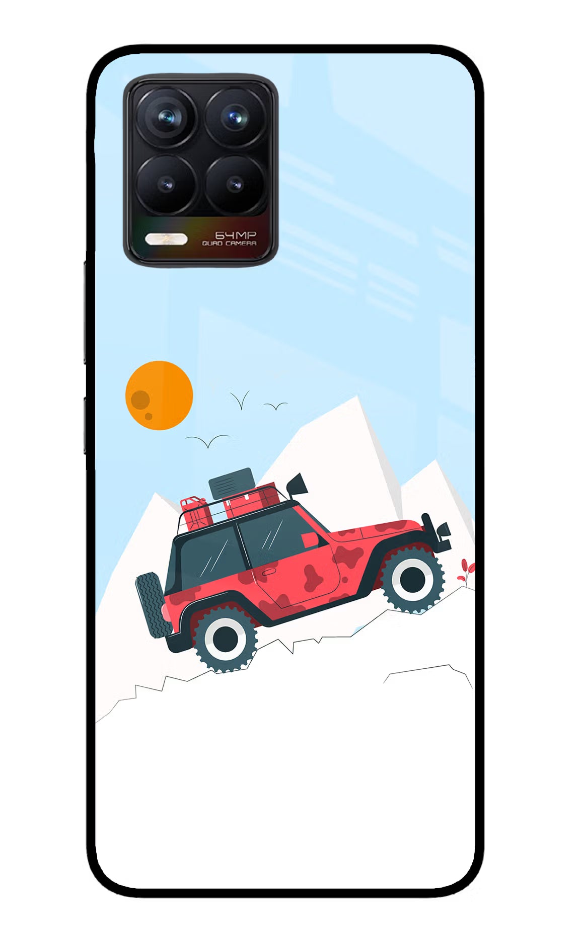 Mountain Trail Beast Realme 8/8 Pro (not 5G) Glass Case Back Cover by Casekaro